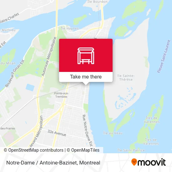 Notre-Dame / Antoine-Bazinet map