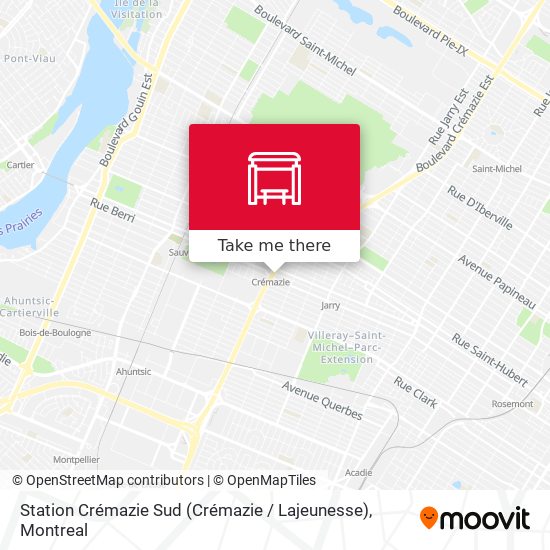Station Crémazie Sud (Crémazie / Lajeunesse) map