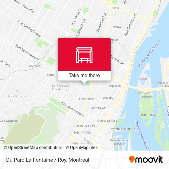 Du Parc-La-Fontaine / Roy map