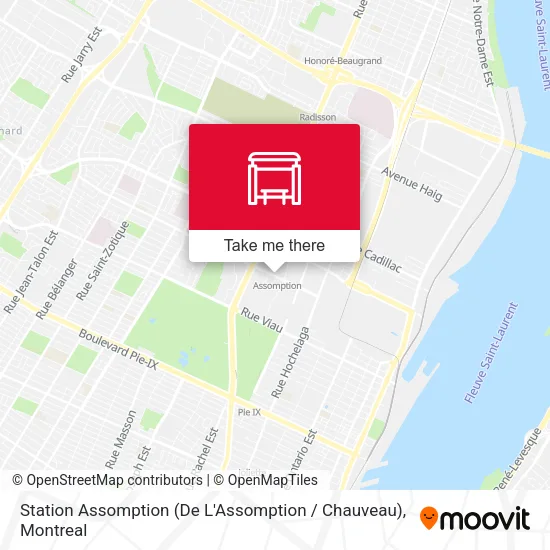 Station Assomption (De L'Assomption / Chauveau) map