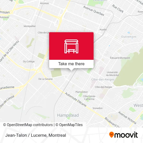 Jean-Talon / Lucerne map