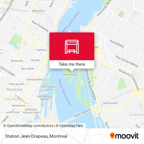 Station Jean-Drapeau map