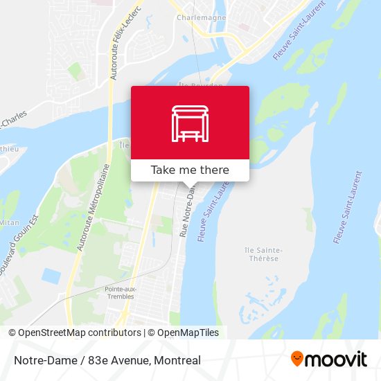 Notre-Dame / 83e Avenue map