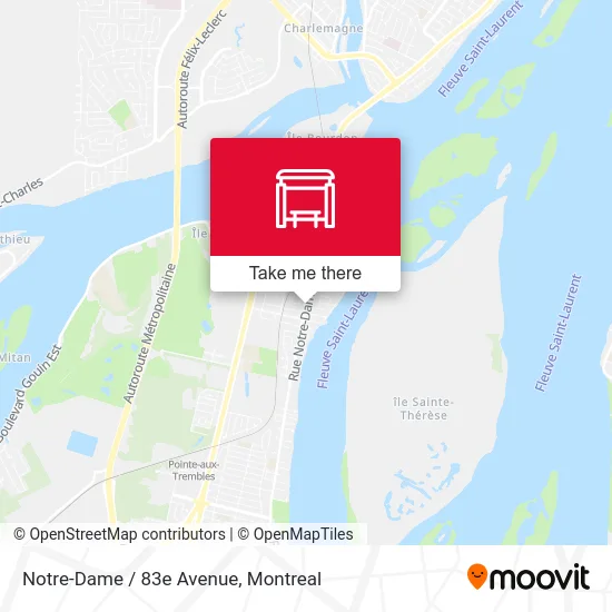 Notre-Dame / 83e Avenue map