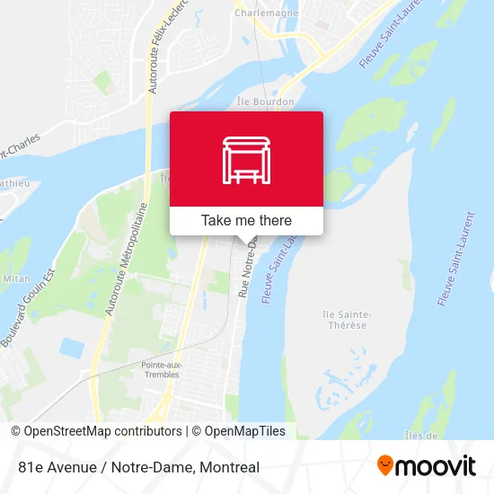 81e Avenue / Notre-Dame map