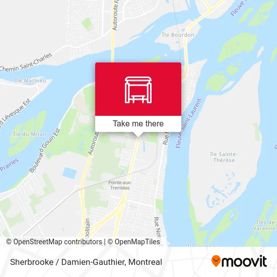 Sherbrooke / Damien-Gauthier map