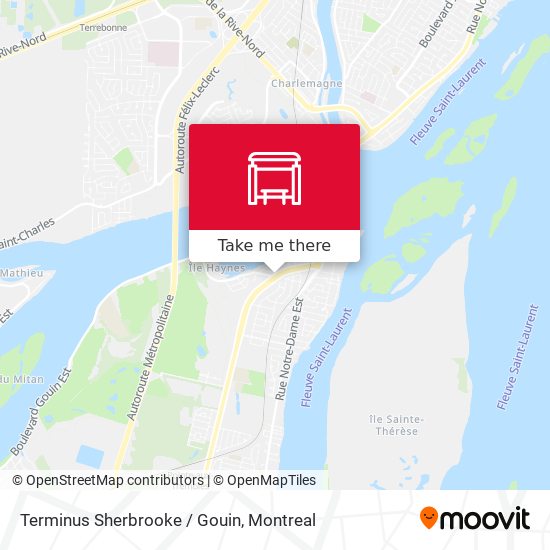 Terminus Sherbrooke / Gouin map