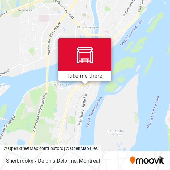 Sherbrooke / Delphis-Delorme map