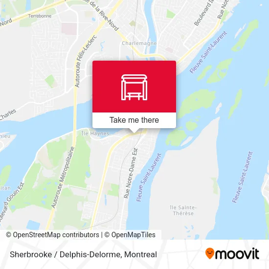 Sherbrooke / Delphis-Delorme map