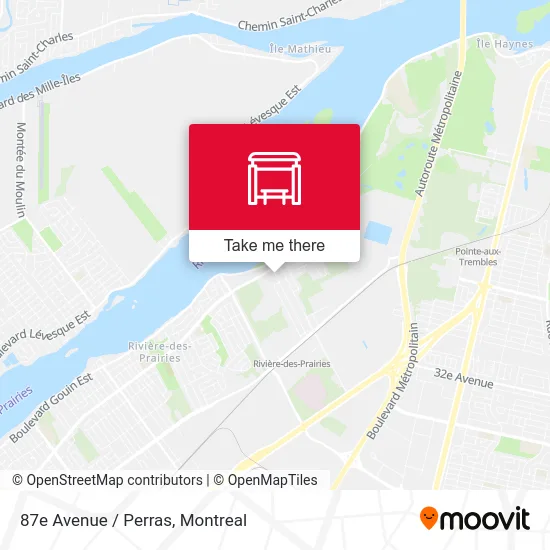 87e Avenue / Perras map