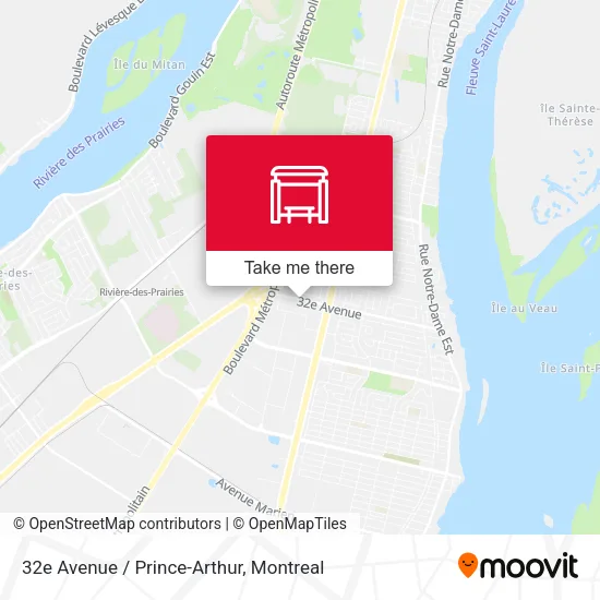 32e Avenue / Prince-Arthur map