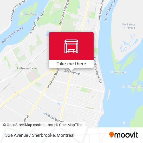 32e Avenue / Sherbrooke map
