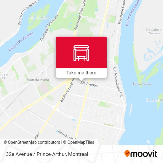 32e Avenue / Prince-Arthur map