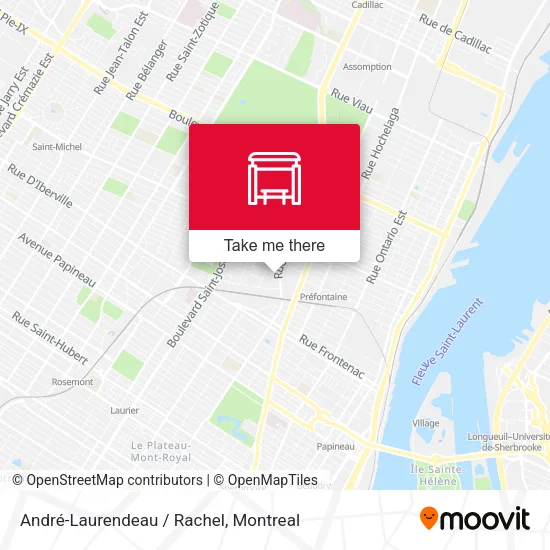 André-Laurendeau / Rachel map