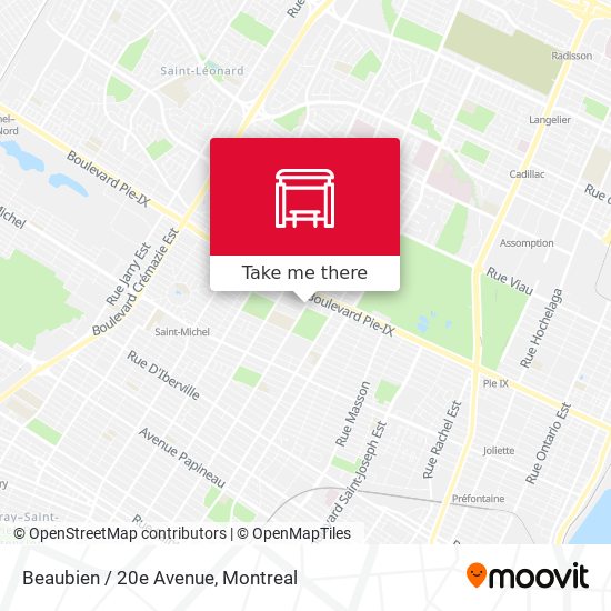 Beaubien / 20e Avenue map