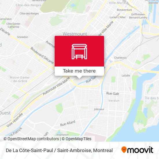 De La Côte-Saint-Paul / Saint-Ambroise map