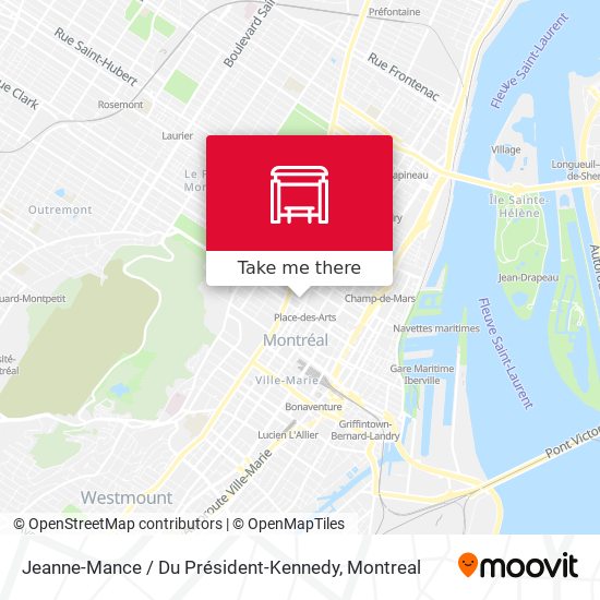 Jeanne-Mance / Du Président-Kennedy map