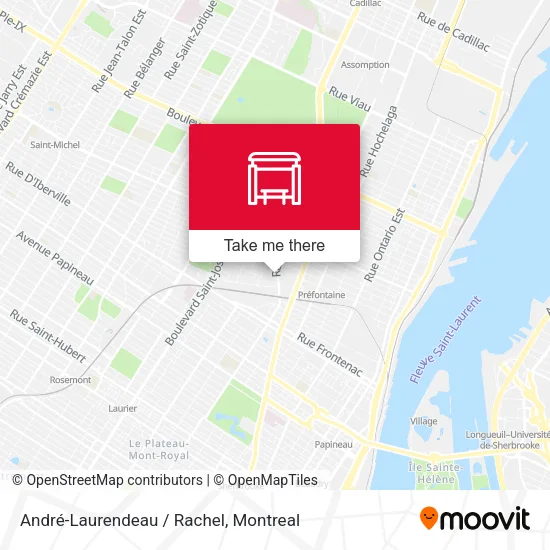 André-Laurendeau / Rachel map