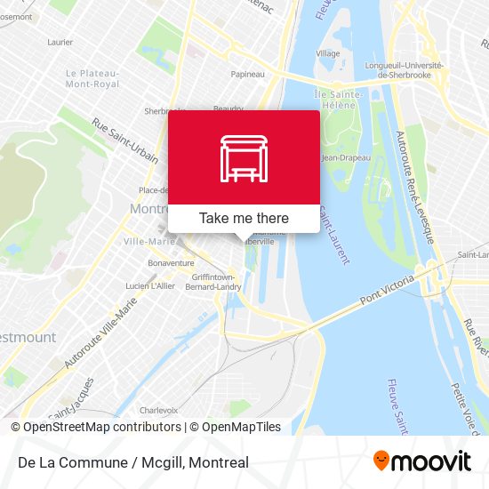 De La Commune / Mcgill map