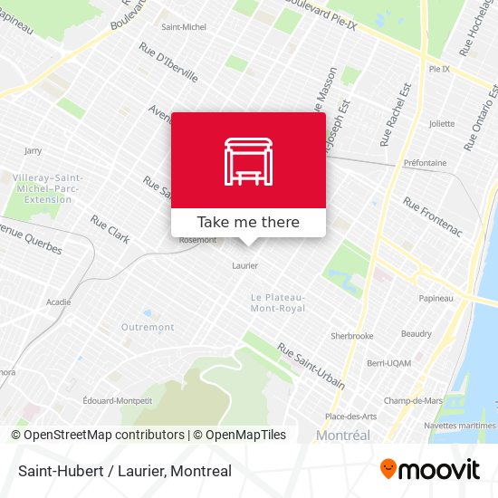 Saint-Hubert / Laurier map