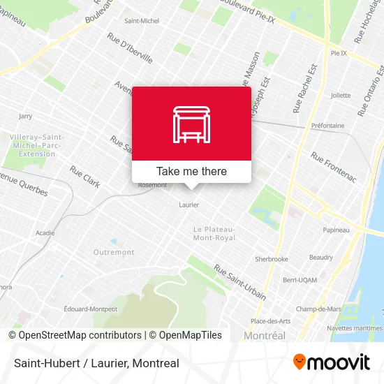 Saint-Hubert / Laurier map