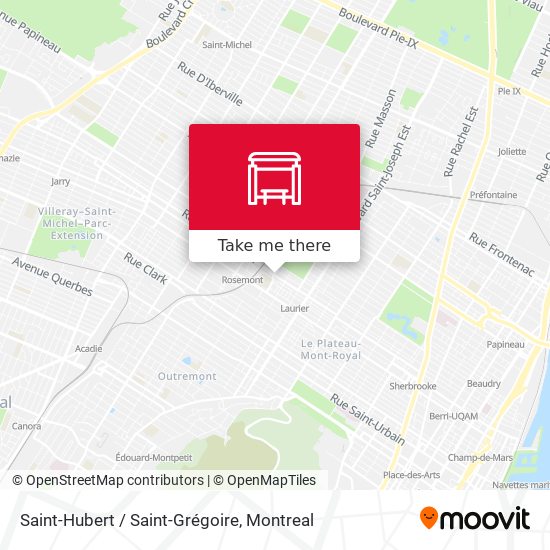 Saint-Hubert / Saint-Grégoire map