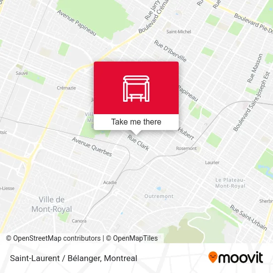 Saint-Laurent / Bélanger map