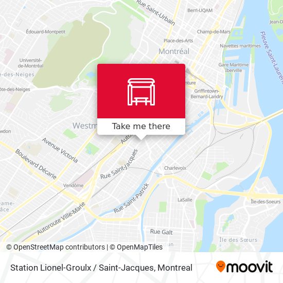 Station Lionel-Groulx / Saint-Jacques map