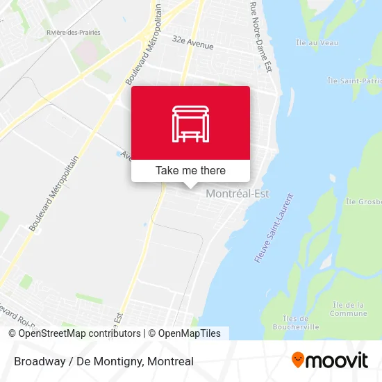 Broadway / De Montigny map