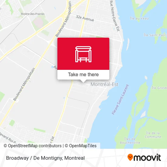 Broadway / De Montigny map