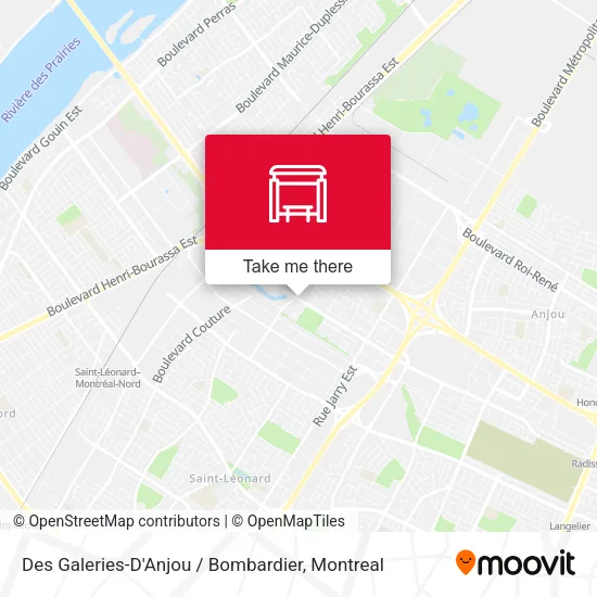 Des Galeries-D'Anjou / Bombardier map