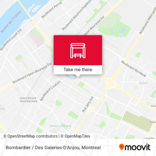 Bombardier / Des Galeries-D'Anjou map