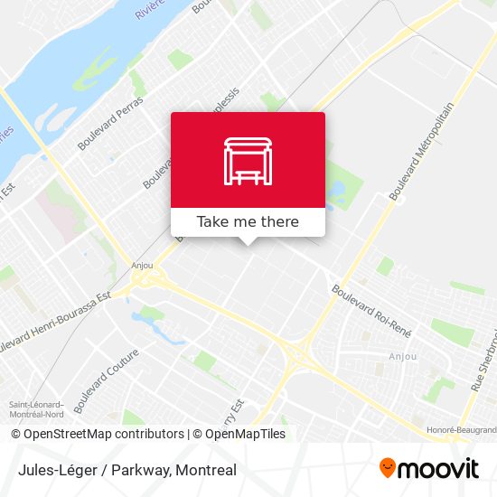 Jules-Léger / Parkway map