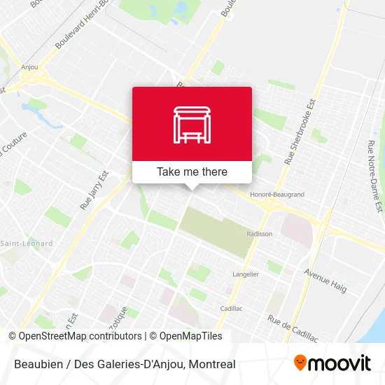 Beaubien / Des Galeries-D'Anjou map