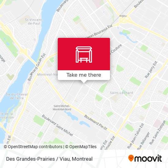 Des Grandes-Prairies / Viau map