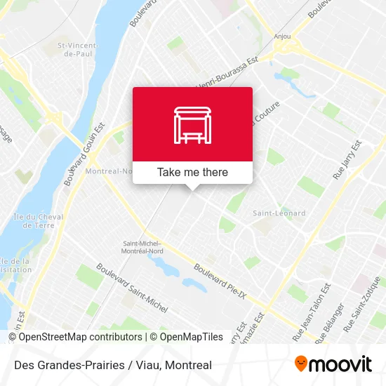 Des Grandes-Prairies / Viau map