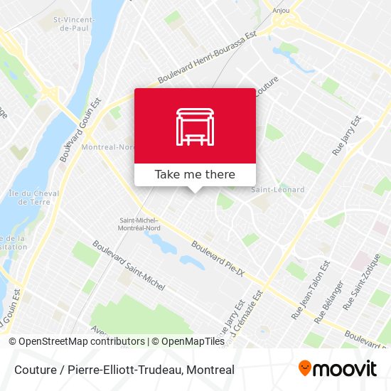 Couture / Pierre-Elliott-Trudeau map