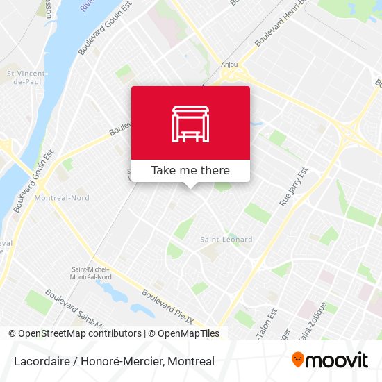 Lacordaire / Honoré-Mercier map