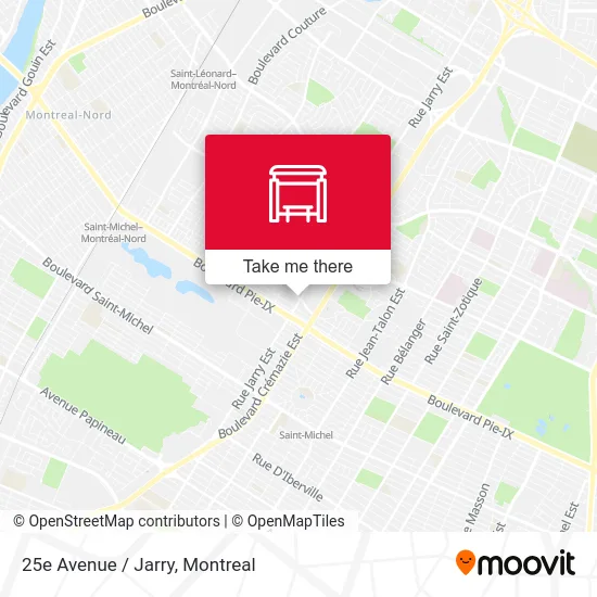 25e Avenue / Jarry map