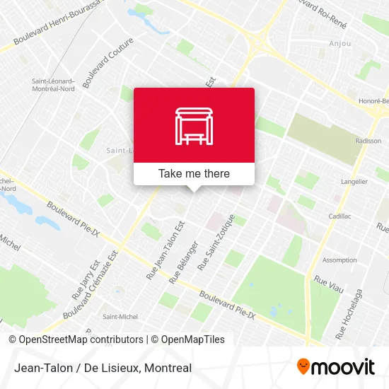 Jean-Talon / De Lisieux map