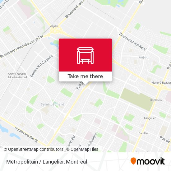 Métropolitain / Langelier map