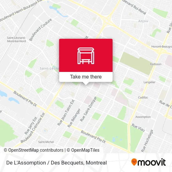 De L'Assomption / Des Becquets map