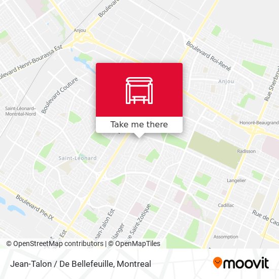 Jean-Talon / De Bellefeuille map