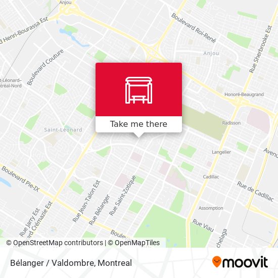 Bélanger / Valdombre map