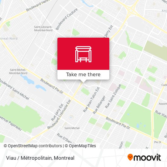 Viau / Métropolitain map