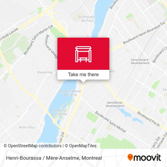 Henri-Bourassa / Mère-Anselme map