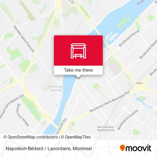 Napoléon-Bédard / Lacordaire map