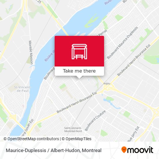 Maurice-Duplessis / Albert-Hudon map