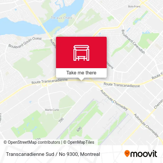 Transcanadienne Sud / No 9300 map