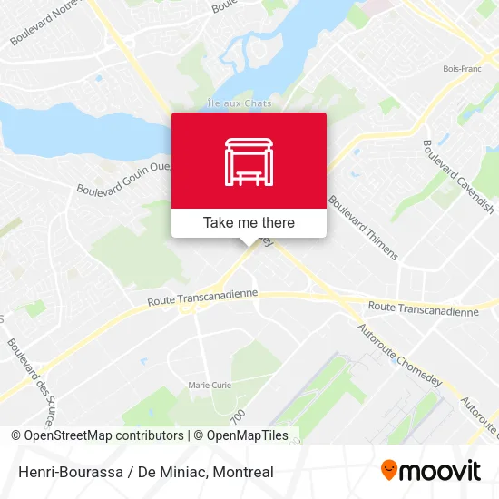 Henri-Bourassa / De Miniac map